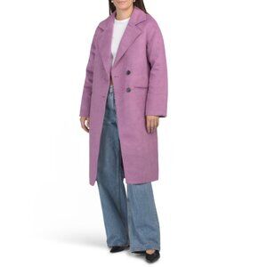 AVEC LES FILLES Hyacinth Wool Blend Walker Coat